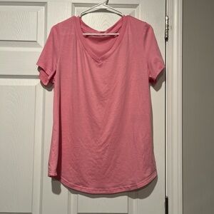 Pink V-Neck Women's Top